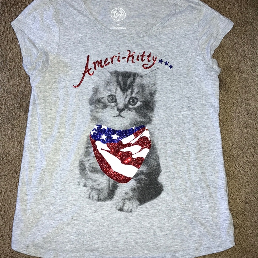 America-kitty shirt for 4th of july